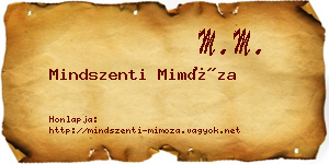 Mindszenti Mimóza névjegykártya
